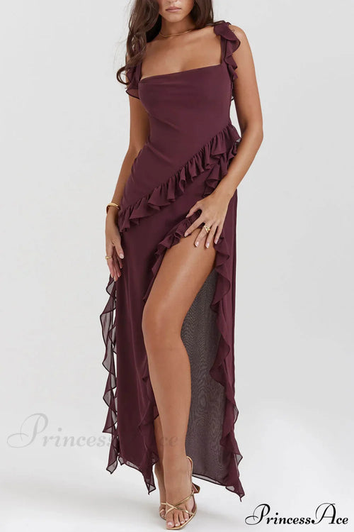Mulberry Ruffle Maxi Dress