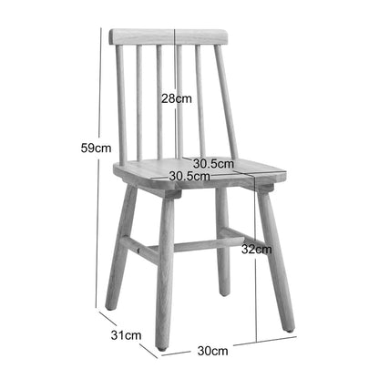 NESNA - Lot de 2 chaises pour enfants en bois blanc