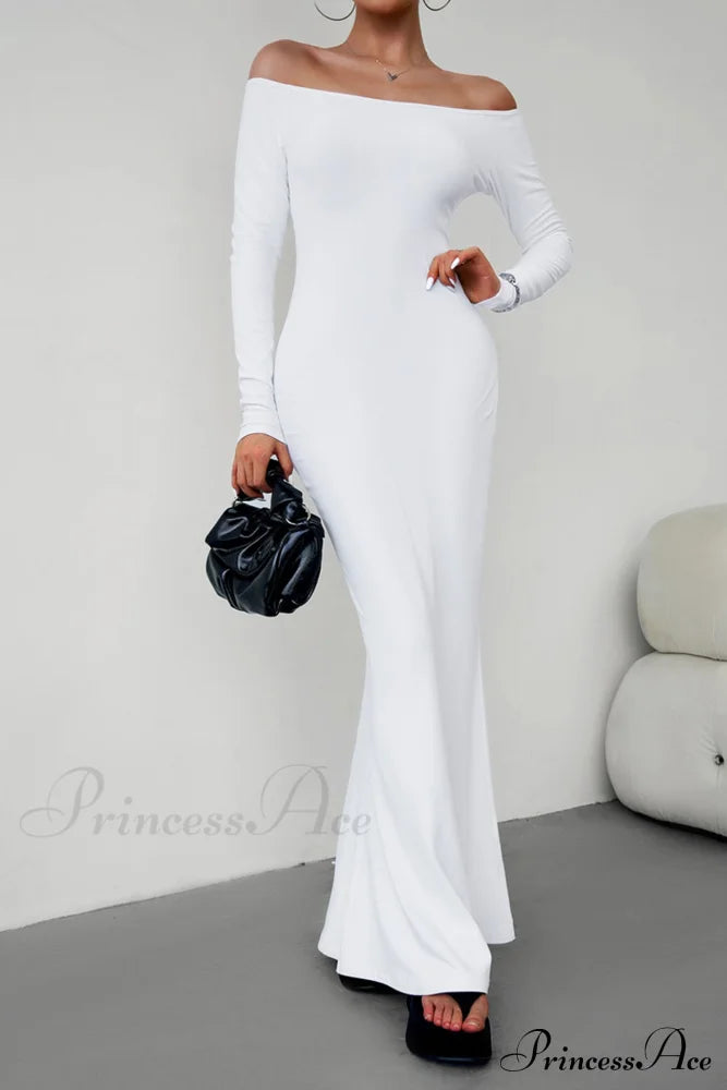 Off Shoulder Fishtail Dress