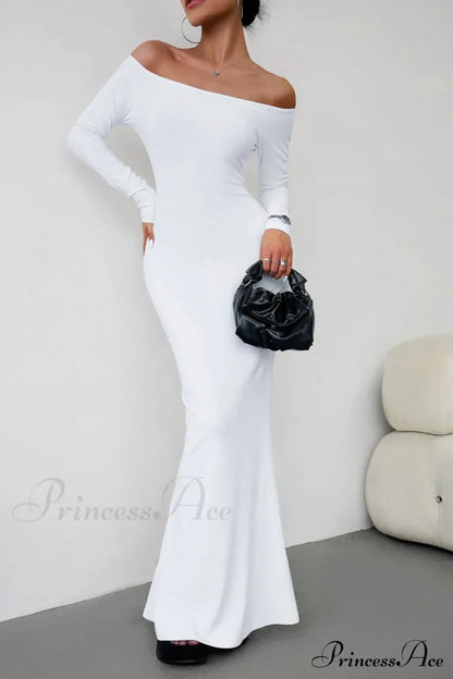 Off Shoulder Fishtail Dress