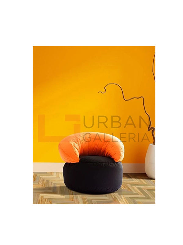 Orange & Black Bean Bag Sofa