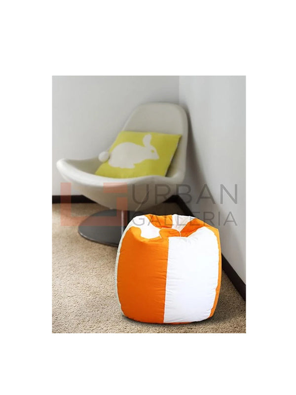 Orange White Bean Bag Sofa