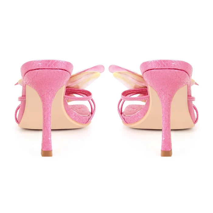 Orchid Kitten Heel Slip On Mules