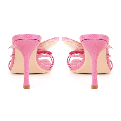 Orchid Kitten Heel Slip On Mules