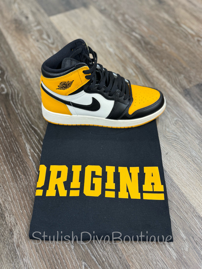 ORIGINAL Signature Graphic Tee (Black Shirt/Athletic Gold Print)