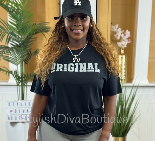 ORIGINAL Signature Graphic Tee (Black Shirt/Grey Print)