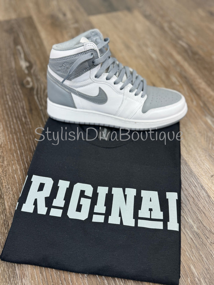 ORIGINAL Signature Graphic Tee (Black Shirt/Grey Print)