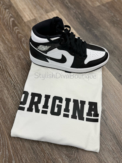 ORIGINAL Signature Graphic Tee (White Shirt/Black Print)