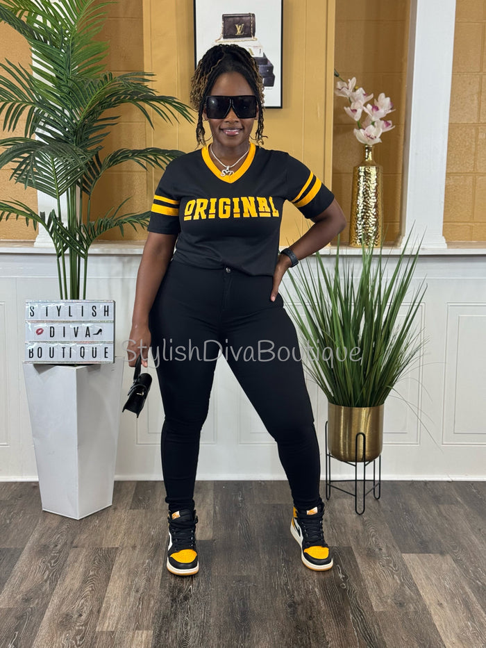 ORIGINAL Varsity Tee (Black/Gold)
