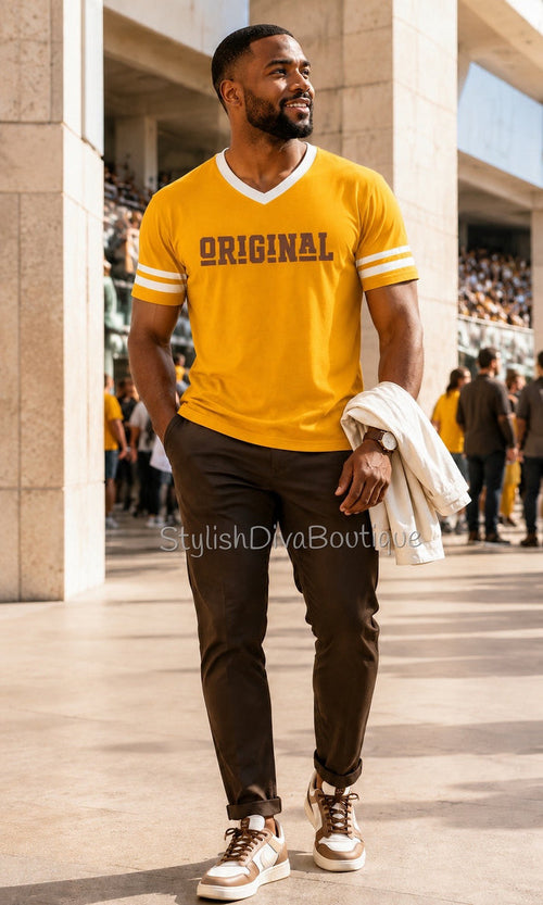 ORIGINAL Varsity Tee (Gold/Brown)