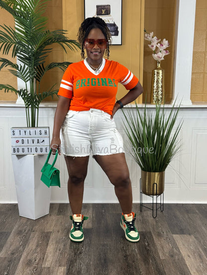 ORIGINAL Varsity Tee (Orange/Green)