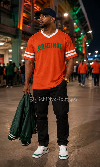 ORIGINAL Varsity Tee (Orange/Green)