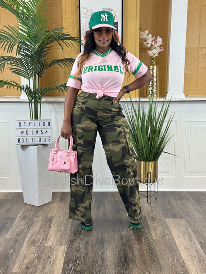 ORIGINAL Varsity Tee (Pink/Green)