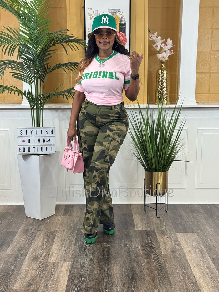 ORIGINAL Varsity Tee (Pink/Green)