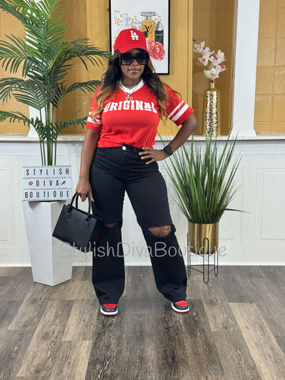 ORIGINAL Varsity Tee (Red/White)
