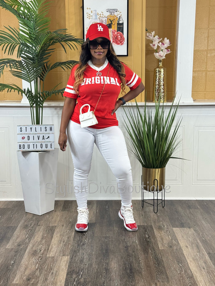 ORIGINAL Varsity Tee (Red/White)