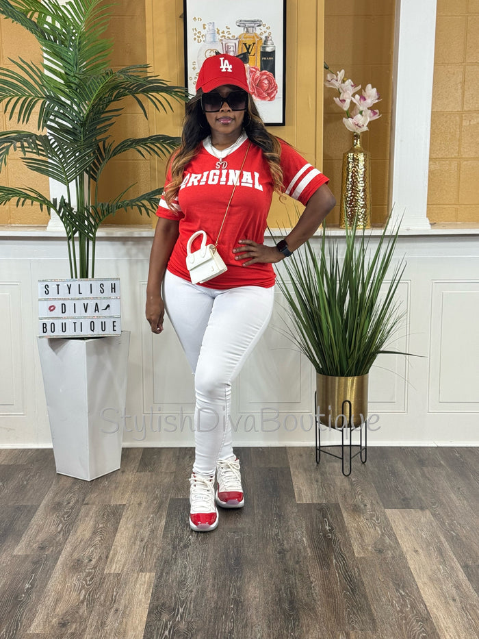 ORIGINAL Varsity Tee (Red/White)