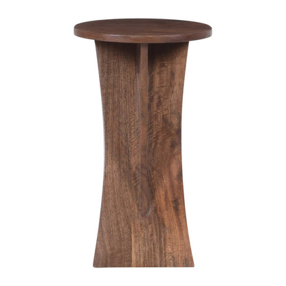 PATNA - Table d'appoint bout de canapé en bois de manguier foncé