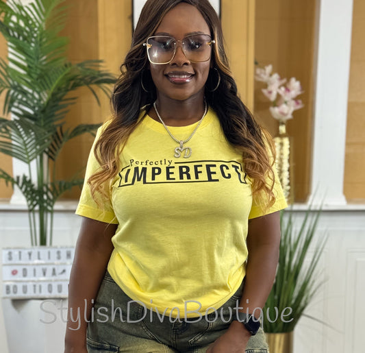 Perfectly Imperfect Graphic Tee (Black Print)