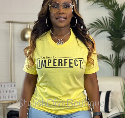 Perfectly Imperfect Graphic Tee (Black Print)
