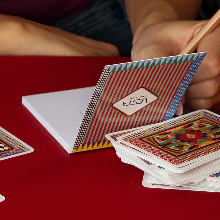 Playing Cards Set With Notebook And Pencil Pastime