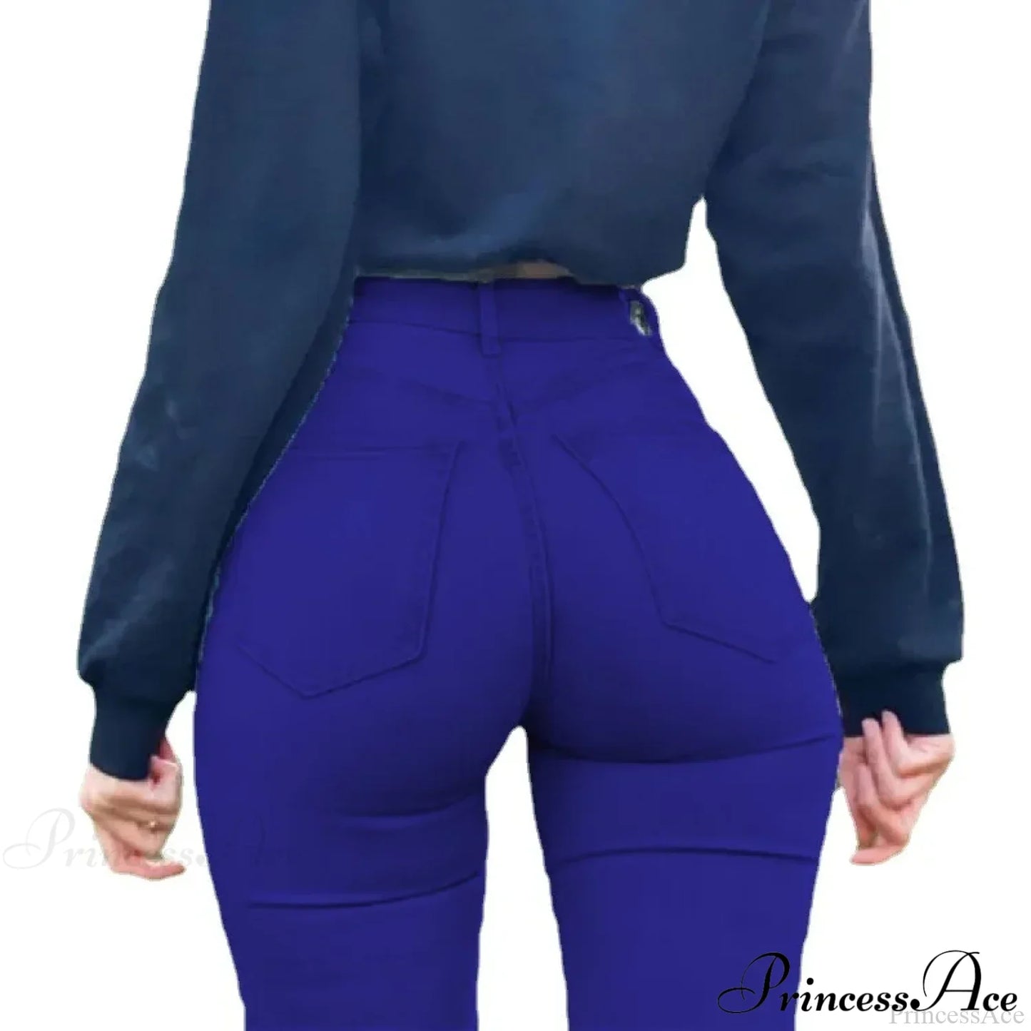 Plus Size Skinny Women's Stretch High Waisted Sexy Pencil Fashion Streetwears Elastici Slim Casual Denim Jean