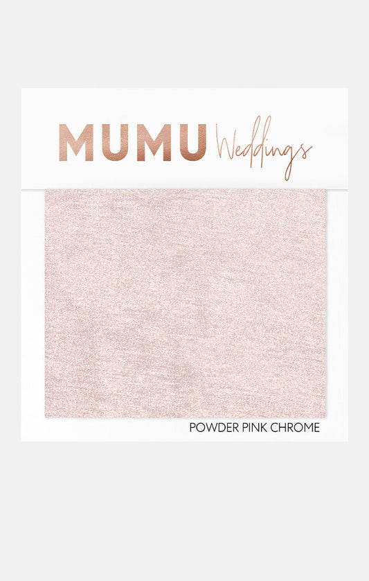 Bridesmaid Fabric Swatch ~ Powder Pink Chrome