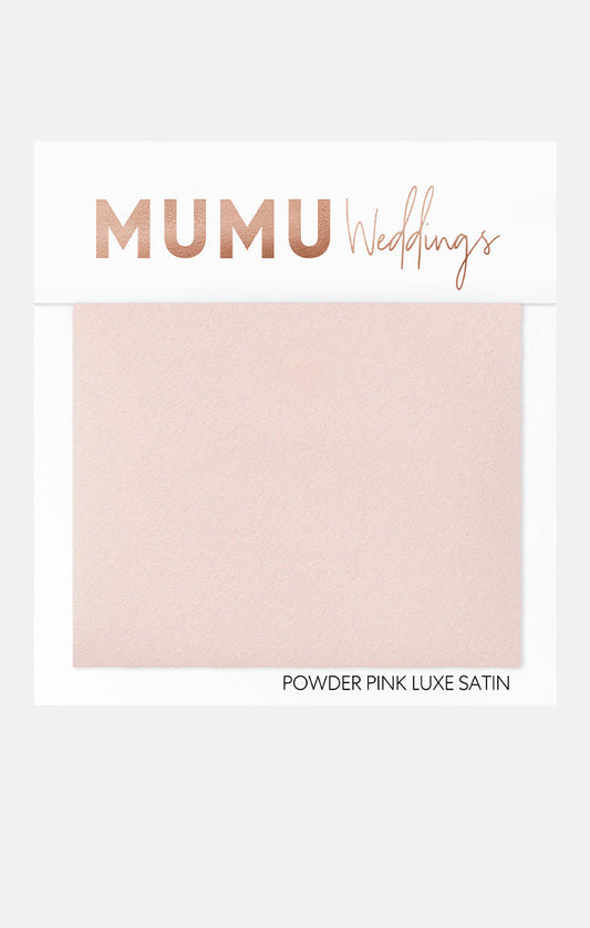 Bridesmaid Fabric Swatch ~ Powder Pink Luxe Satin