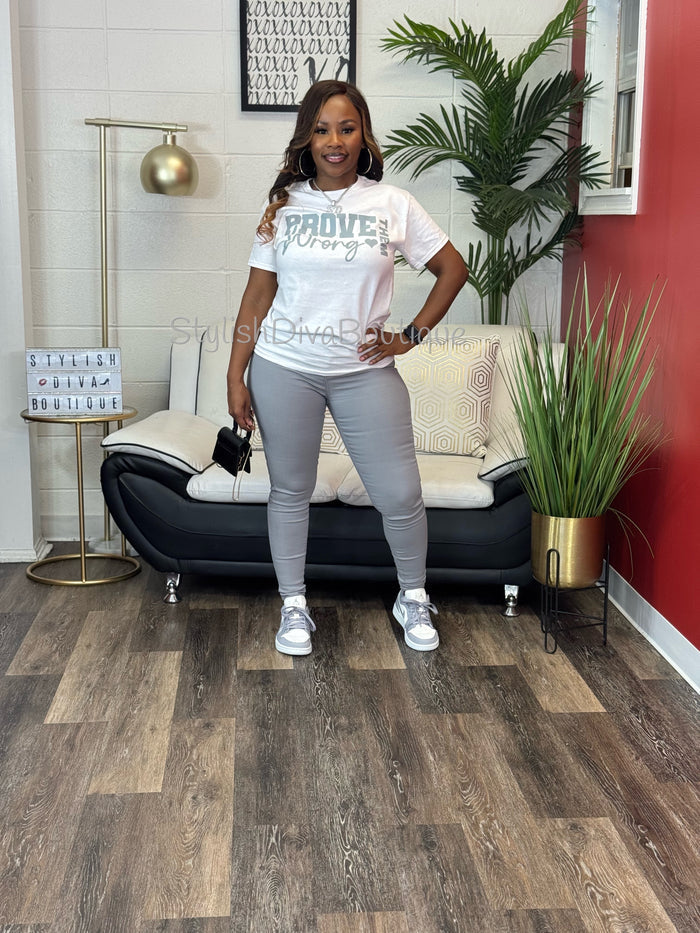 Prove Them Wrong Graphic Tee (Grey Print)
