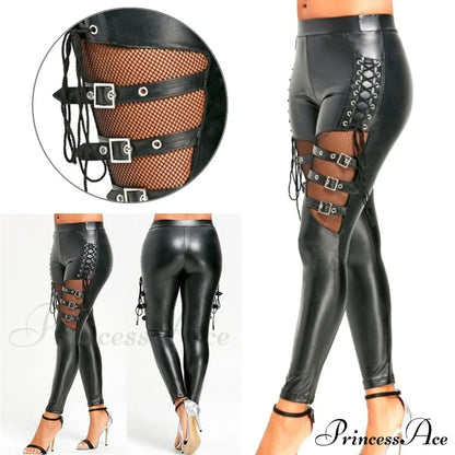 PU Leather Skinny Slim Trouser