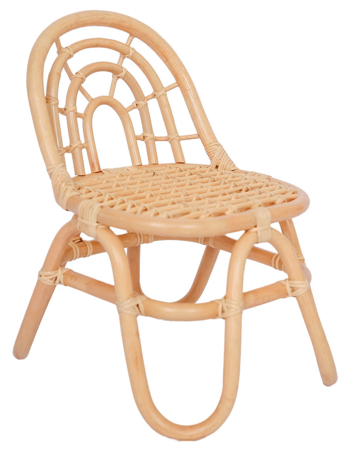 PULAU - Lot de 2 chaises pour enfants en rotin naturel