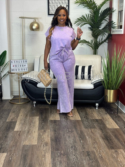 Relaxed & Ready Acid Wash Set (Lavender)