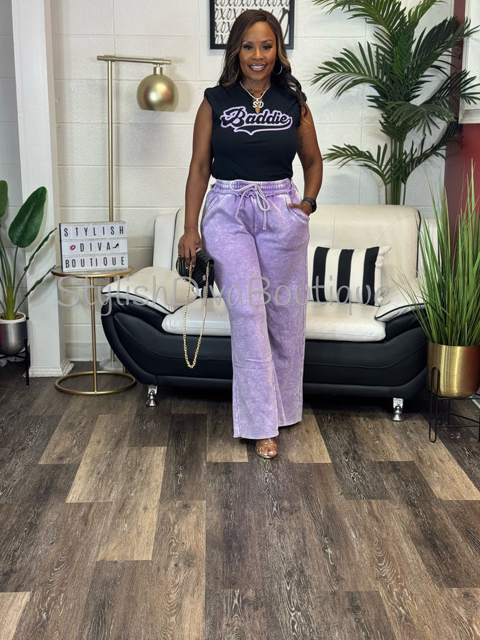 Relaxed & Ready Acid Wash Set (Lavender)