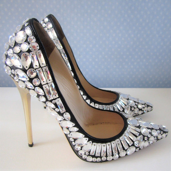 Rhinestone Crystal Bling Pumps Inspired By Jimmy Choo