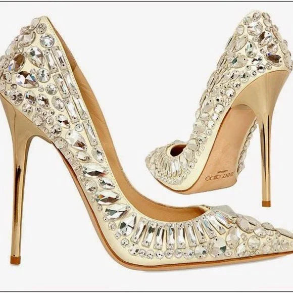 Rhinestone Crystal Bling Pumps Inspired By Jimmy Choo