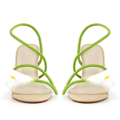"Ria" Thin Strap Lily High Heel Sandals Inspired By Cult Gaia