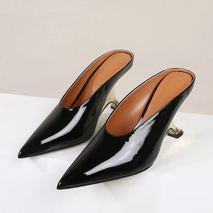 "Rocket" Mule Kitten Heel Mule  Pumps Inspired By Bottega Veneta