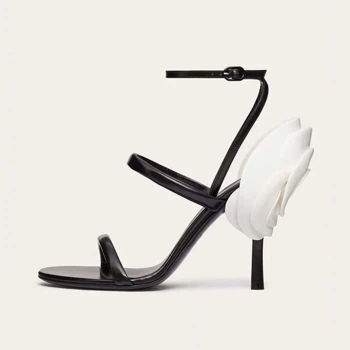 "Roserouche" Flower High Heel Sandals Inspired by Valentino Garavani