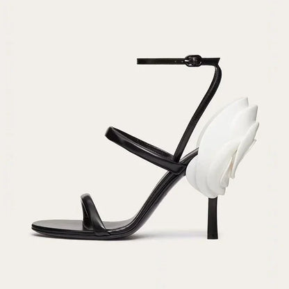 "Roserouche" Flower High Heel Sandals Inspired by Valentino Garavani