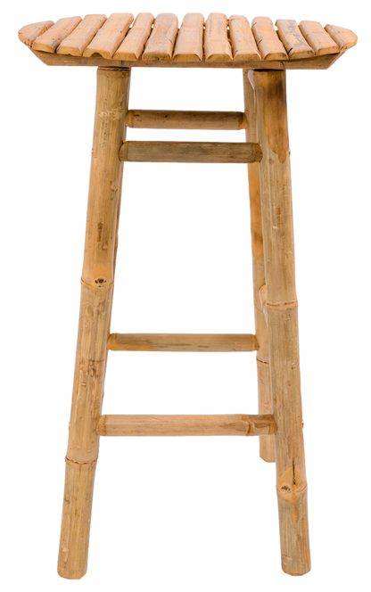 SAMARINA - Lot de 2 tabourets de bar en bois de bambou massif