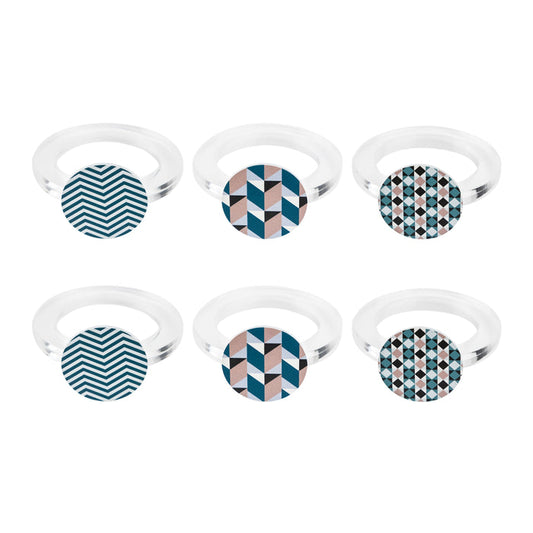 Set 6 Round Napkin Rings Decor