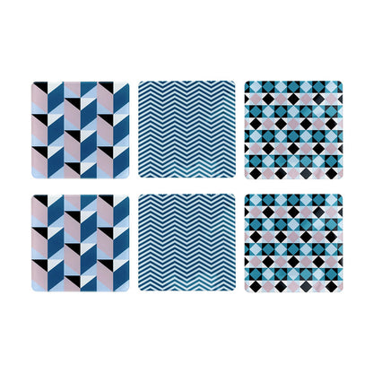 Set 6 Square Coasters Decor