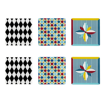 Set 6 Square Coasters Decor
