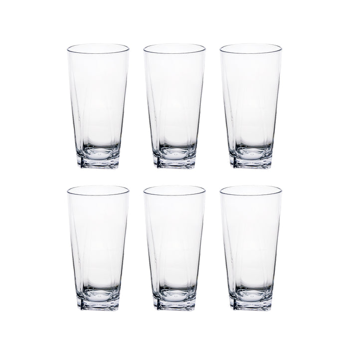 Set 6 Tall Tumbler Glasses Party