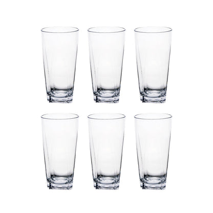 Set 6 Tall Tumbler Glasses Party