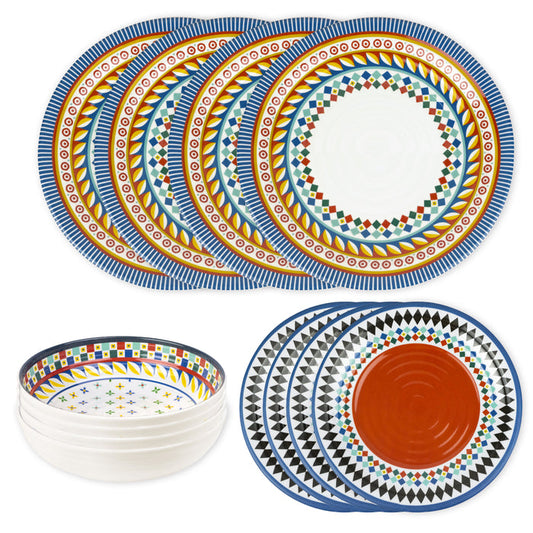 Set of 12 Plates Foulard