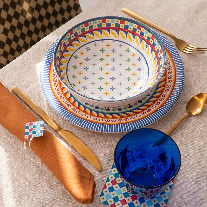 Set of 12 Plates Foulard