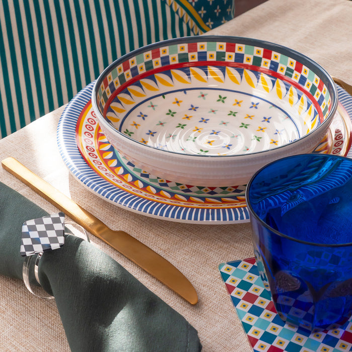Set of 12 Plates Foulard