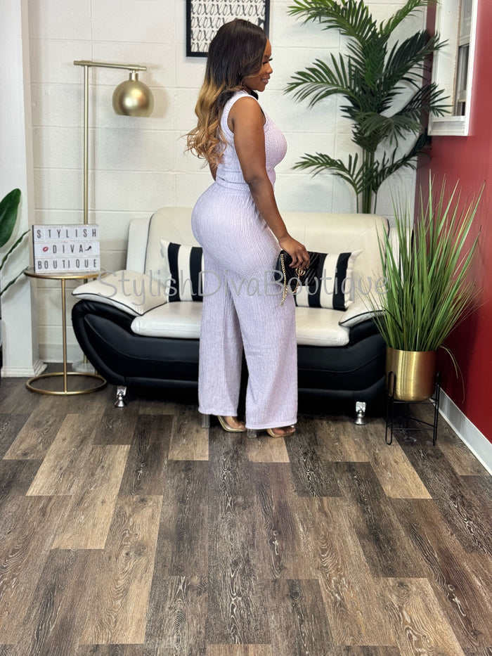 She's Different Cropped Set (Lilac)