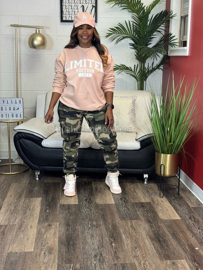 Sienna Camo Cargo Joggers (Light Camo)